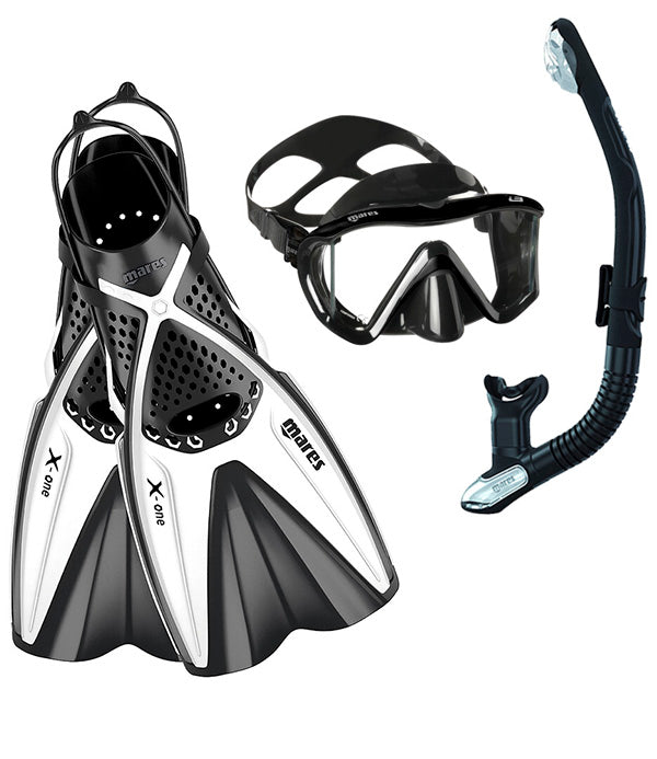 Mares-snorklauspaketti (X-One + i3 + Ergo Dry)