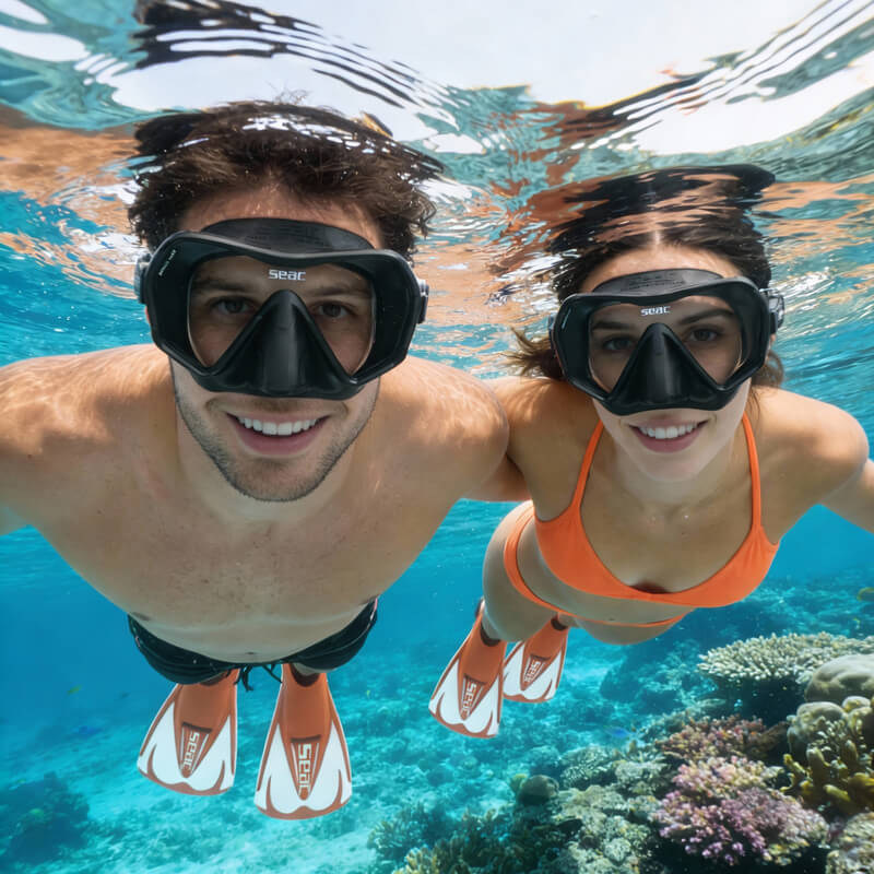 SEAC Mask & Snorkelset (Pura + Reverse Dry)