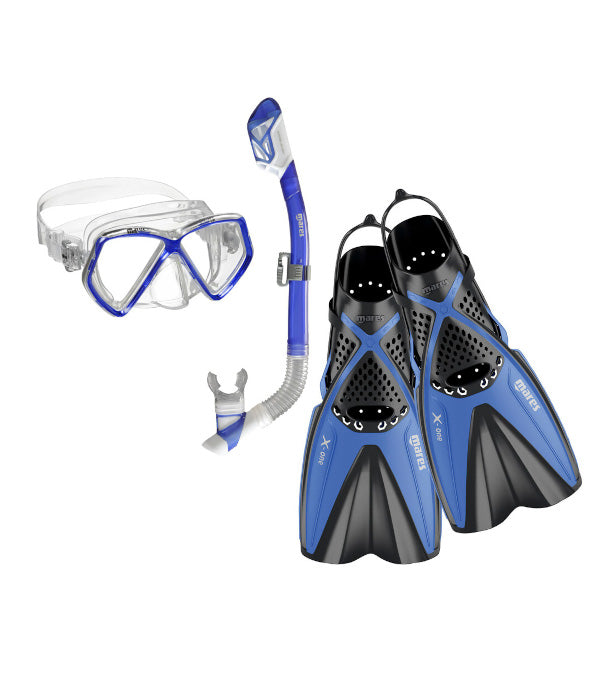 Mares-snorklauspaketti (X-One + Pirate + Gator Dry)