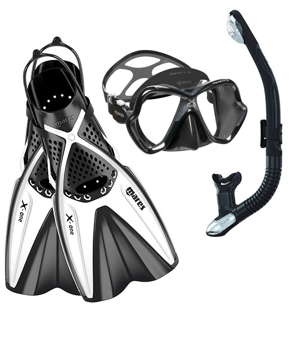 Mares-snorkkelipaketti (X-One + X-Vision Ultra + Ergo Dry)