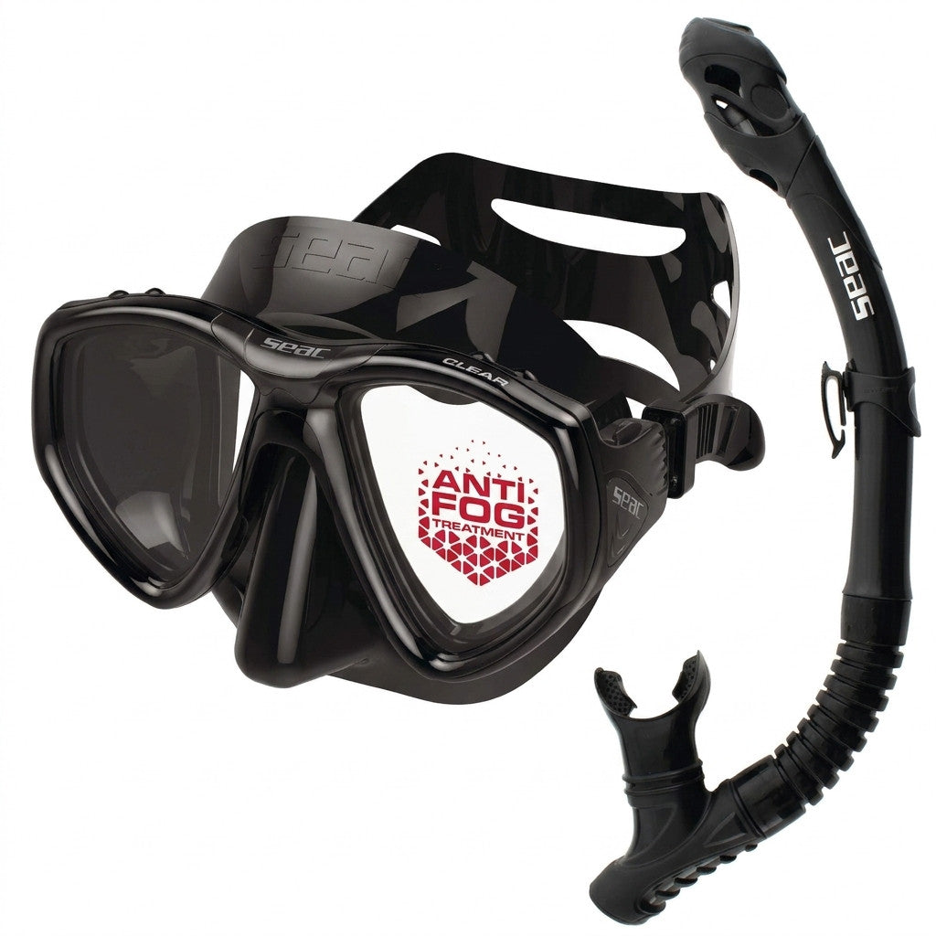 SEAC Mask & Snorkelset (Clear + Reverse Dry)